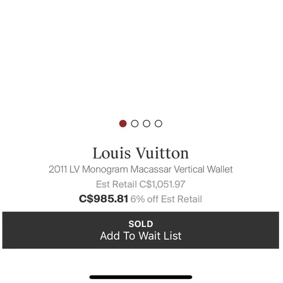 Louis Vuitton Monogram Macassar Wallet on Chain, Excellent condition - Picture 10 of 10